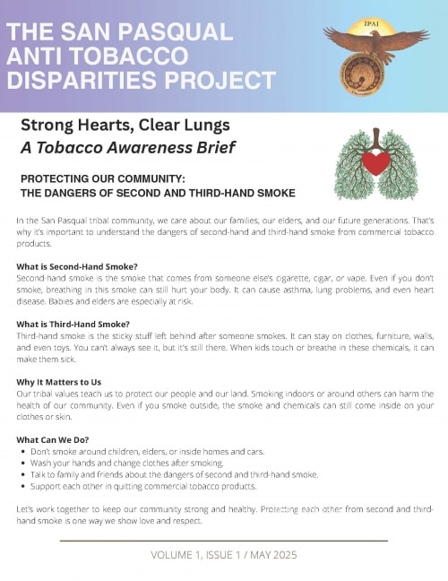 The San Pasqual Anti Tobacco Disparities Project Issue 2